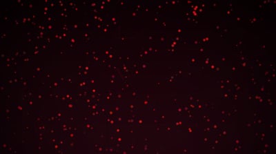 Abstract red-themed AI healthcare medical imaging