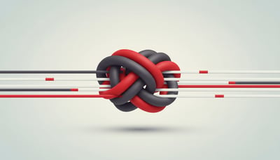 Tangled threat representing malware entangled in AI infrastructure