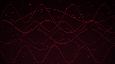 Abstract red-themed AI customer service image