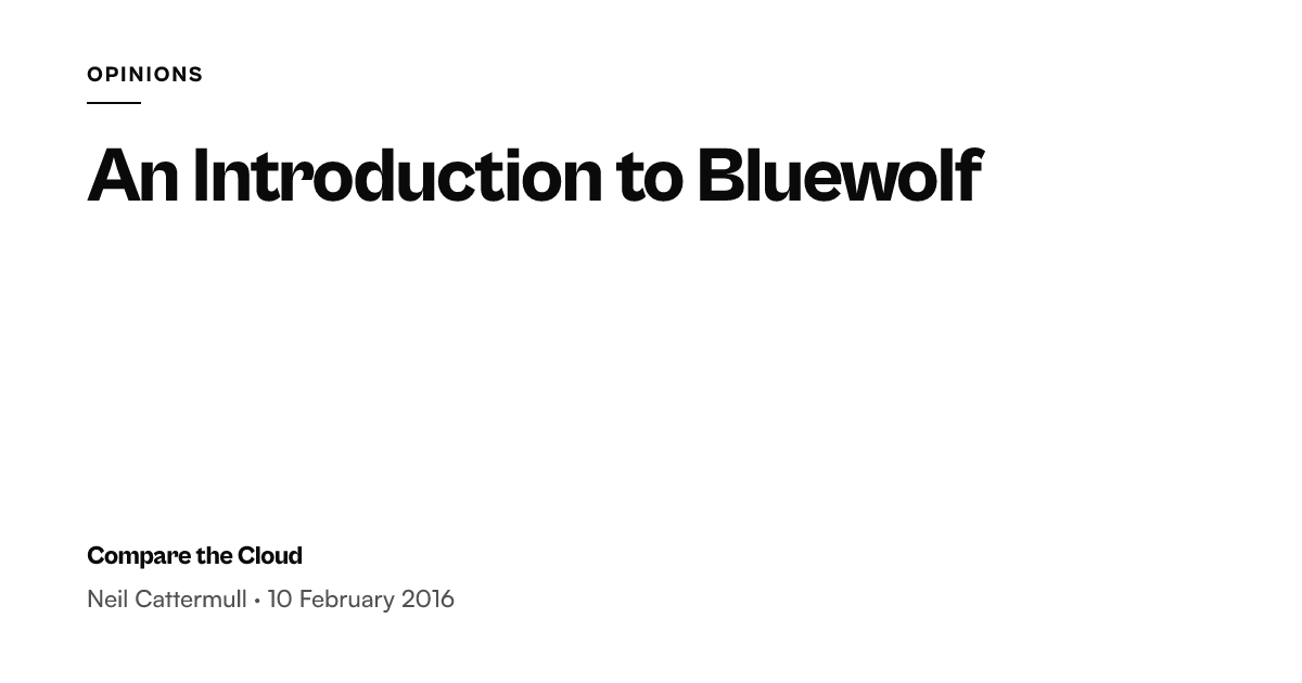 An introduction to Bluewolf cloud consulting — Compare the Cloud