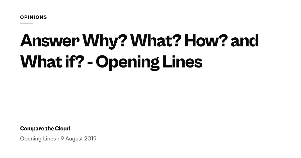 How to structure business opening lines effectively — Compare the Cloud