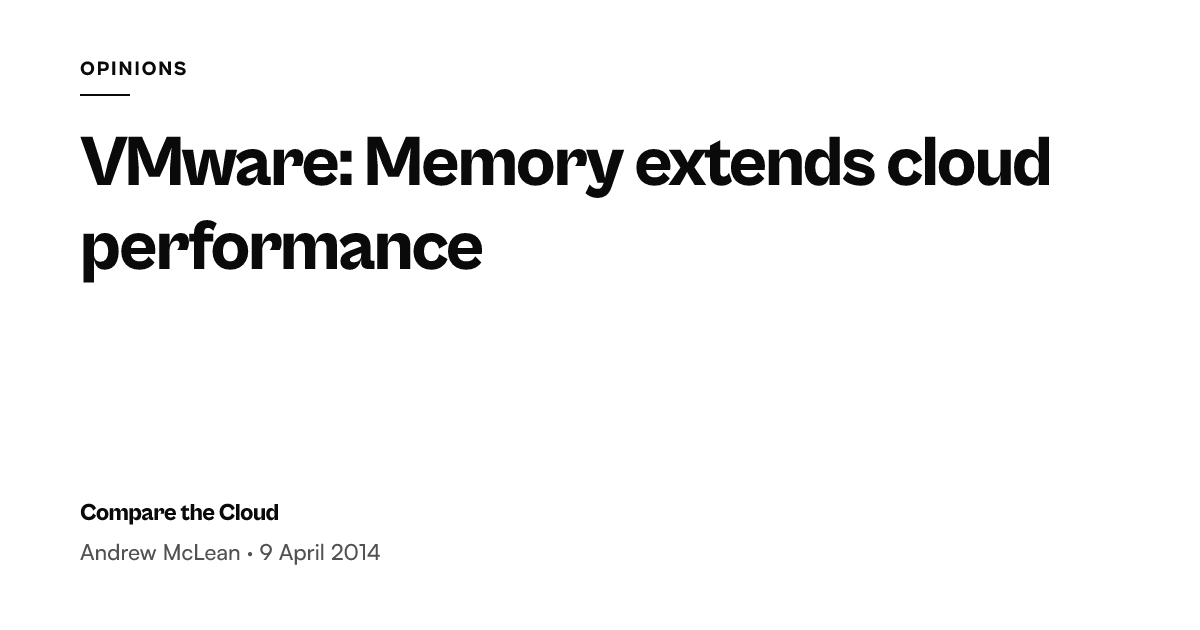 VMware case study on server memory performance — Compare the Cloud
